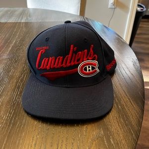 Vintage Montreal Canadiens Hockey Snapback Hat Reebok. Men's.